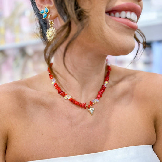 Hidden Treasure Red Gemstone Necklace