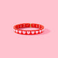 Pearl Hearts Enamel Stretch Bracelet