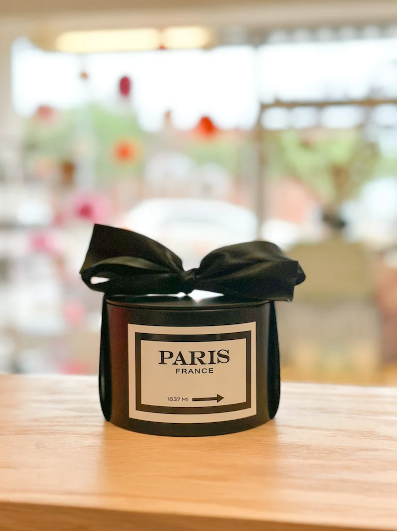 "Paris" Black Tin Fashion Candle