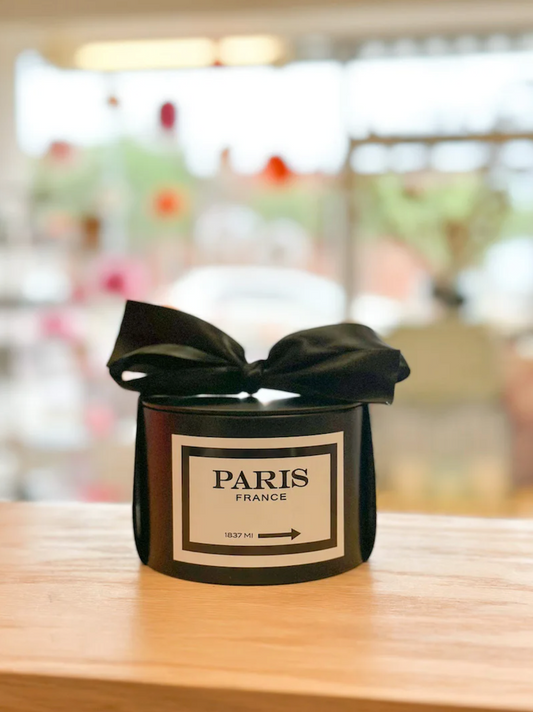 "Paris" Black Tin Fashion Candle